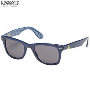 Rare! Krooked Skateboarding Shmoo Shades Blue Sunglasses